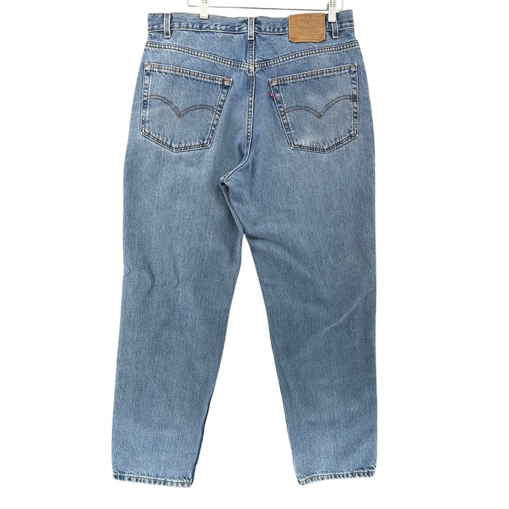 VTG 90s Levi's 550 Jeans Mens 36x31 Made in USA Light Wash Relaxed Fit Grunge - Picture 2 of 9